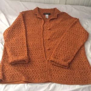 Jones New York 2X Orange Aesthetic Sweater